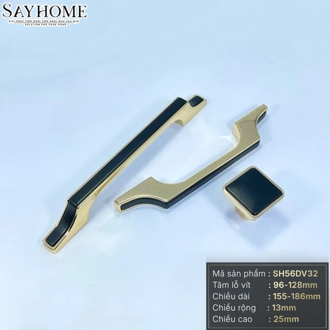 Tay nắm tủ hiện đại màu đen vàng gold SH56DV32 tại thành phố Hồ Chí Minh