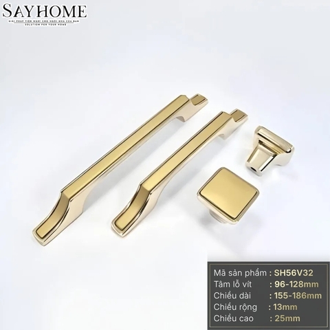 Tay nắm tủ hiện đại màu vàng gold SH56V32 tại thành phố Hồ Chí Minh