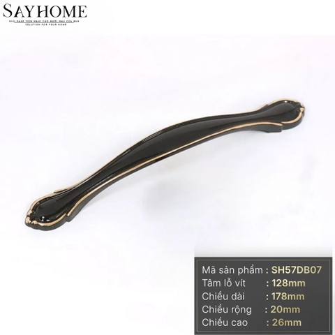 Tay nắm tủ tân cổ điển Vintage màu đen bóng SH57DB07 tại thành phố Hồ Chí Minh