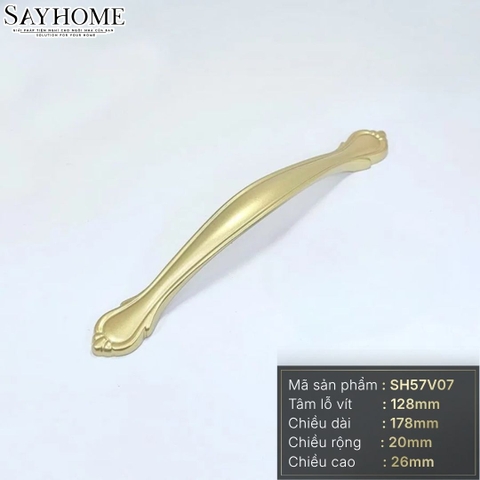 Tay nắm tủ tân cổ điển vintage màu vàng gold SH57V07 tại thành phố Hồ Chí Minh