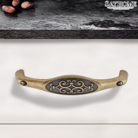 Tay nắm tủ tân cổ điển Vintage màu đồng SH7057