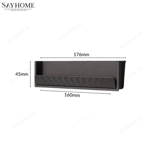 Tay nắm âm tủ hiện đại cao cấp màu đen SH8031 tại Tân Bình