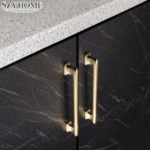 Tay nắm tủ hiện đại màu vàng gold SH8041