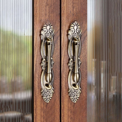Tay nắm tủ tân cổ điển Vintage màu đồng SH8055