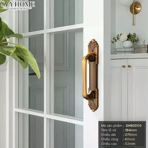 Tay nắm tủ tân cổ điển Vintage màu đồng SH80D08 tại thành phố Hồ Chí Minh