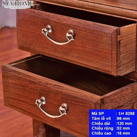 Tay nắm tủ tân cổ điển Vintage màu đồng SH8298