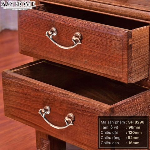 Tay nắm tủ tân cổ điển Vintage màu đồng SH8298