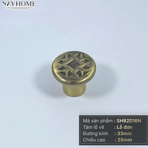 Núm tủ tân cổ điển vintage màu đồng SH82D16N tại thành phố Hồ Chí Minh