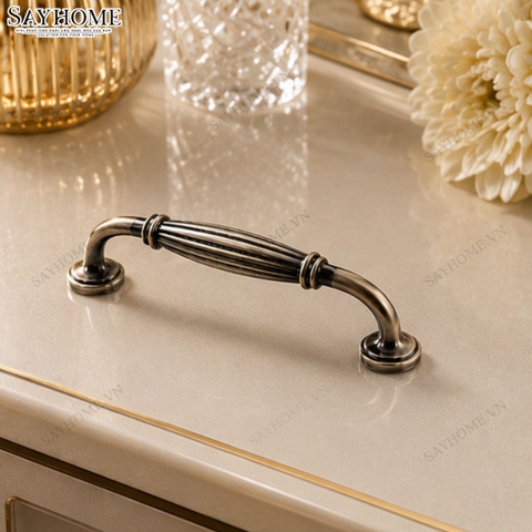 Tay nắm tủ tân cổ điển màu vàng đồng SH8319 tại thành phố Hồ Chí Minh