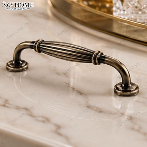 Tay nắm tủ tân cổ điển màu vàng đồng SH8319 tại thành phố Hồ Chí Minh