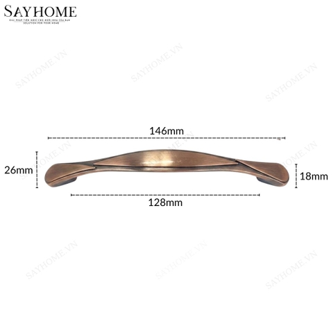 Tay nắm tủ tân cổ điển Vintage màu đồng SH8329 tại thành phố Hồ Chí Minh