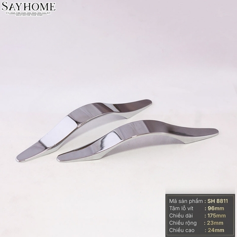 Tay nắm tủ hiện đại màu inox SH8811