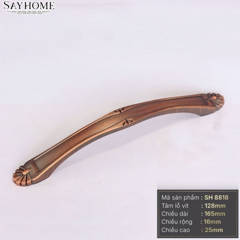 Tay nắm tủ tân cổ điển màu đồng SH8818