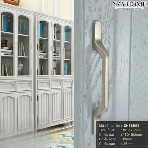 Tay nắm tủ hiện đại màu bạc SH88B95 tại thành phố Hồ Chí Minh