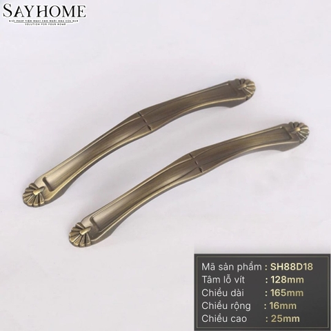 Tay nắm tủ tân cổ điển Vintage màu vàng đồng SH88D18 tại thành phố Hồ Chí Minh