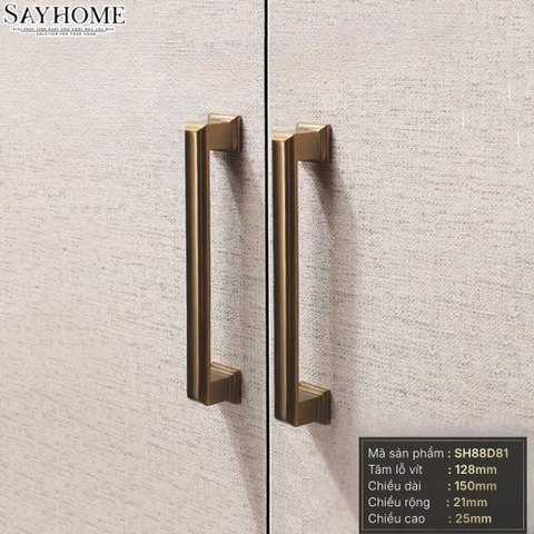 Tay nắm tủ hiện đại màu đồng SH88D81 tại thành phố Hồ Chí Minh