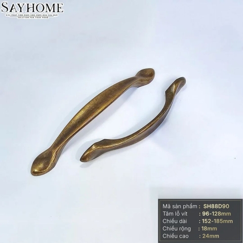 Tay nắm tủ tân cổ điển Vintage màu đồng SH88D90 tại thành phố Hồ Chí Minh