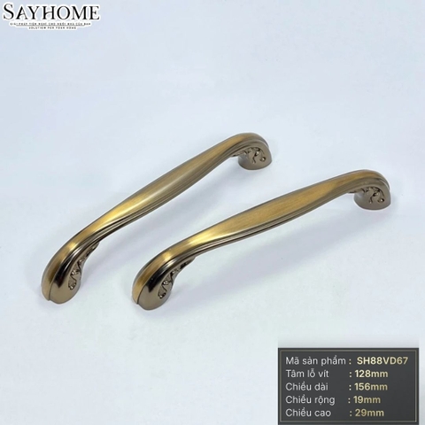 Tay nắm tủ tân cổ điển vintage màu vàng đồng SH88VD67 tại thành phố Hồ Chí Minh