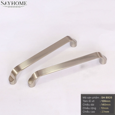 Tay nắm tủ hiện đại màu bạc SH8926