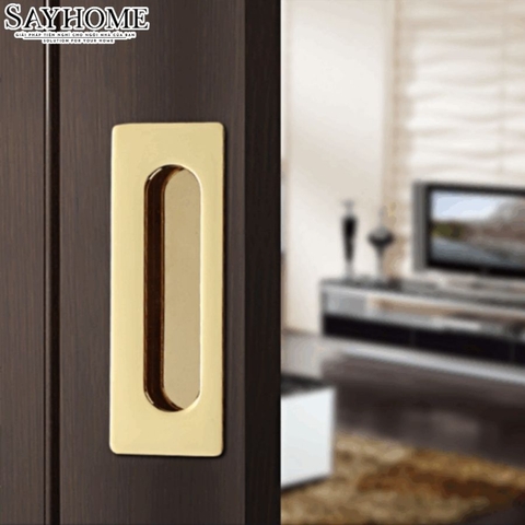 Tay nắm âm tủ hiện đại cao cấp màu vàng gold SH8935