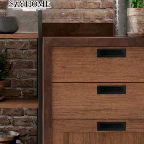 Tay nắm âm tủ hiện đại màu đen mờ SH8935