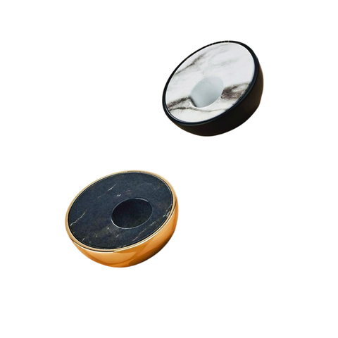 Tay nắm tủ tân cổ điển Vintage màu vàng và màu đen khảm đá SH8982