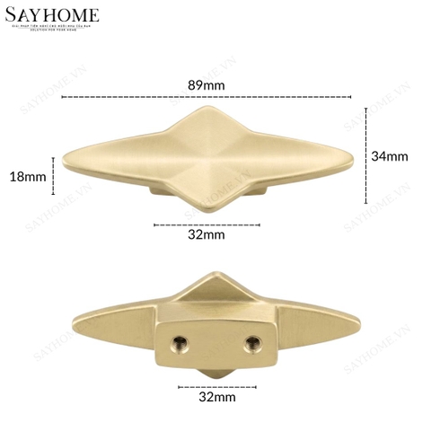 Tay nắm tủ tân cổ điển màu vàng gold SH8985