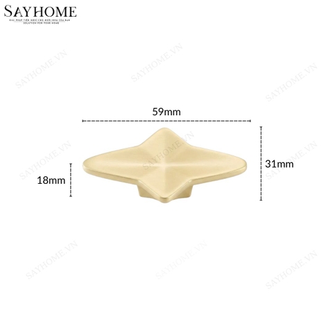 Tay nắm tủ tân cổ điển màu vàng gold SH8985