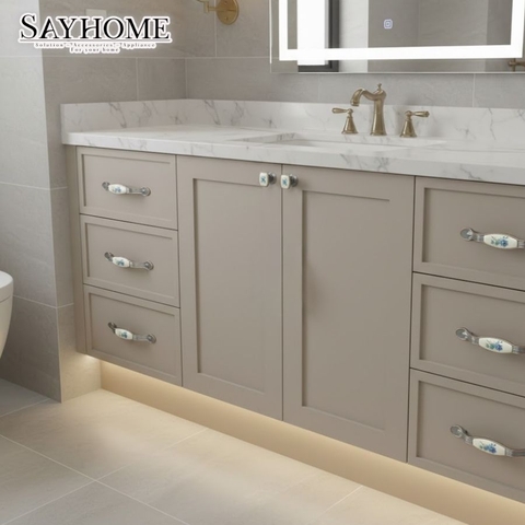 Tay nắm tủ tân cổ điển Vintage màu đồng SH9023