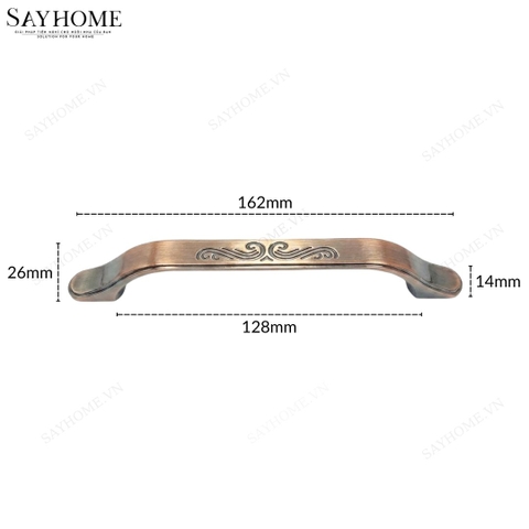 Tay nắm tủ tân cổ điển Vintage màu đồng SH9121 tại thành phố Hồ Chí Minh