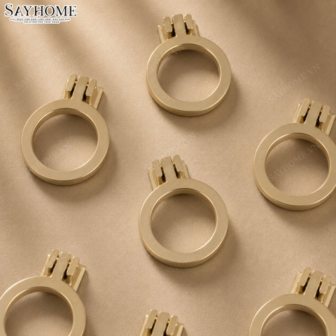 Tay nắm tủ khoen tròn tân cổ điển màu vàng SH9237