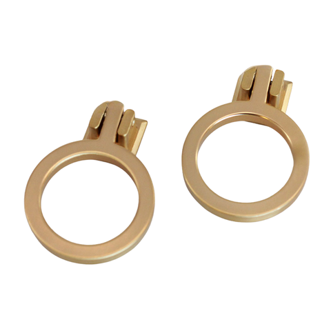 Tay nắm tủ khoen tròn tân cổ điển màu vàng xước SH9237