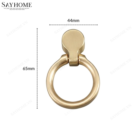 Tay nắm tủ khoen tròn tân cổ điển màu vàng 18k SH9245 tại Tân Bình