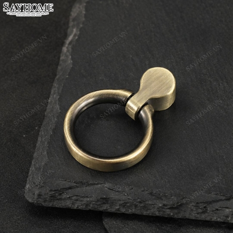 Tay nắm tủ khoen tròn tân cổ điển vintage màu đồng SH9245 tại thành phố Hồ Chí Minh