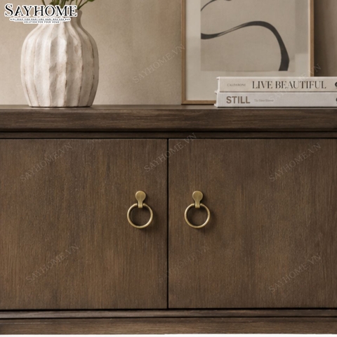 Tay nắm tủ khoen tròn tân cổ điển vintage màu đồng SH9245 tại thành phố Hồ Chí Minh