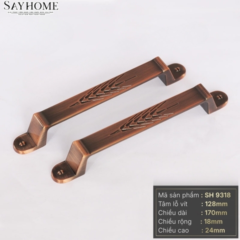 Tay nắm tủ tân cổ điển Vintage màu đồng SH9318