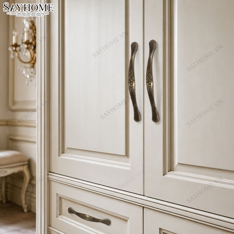 Tay nắm tủ tân cổ điển vintage màu đồng đen SH9320 tại thành phố Hồ Chí Minh