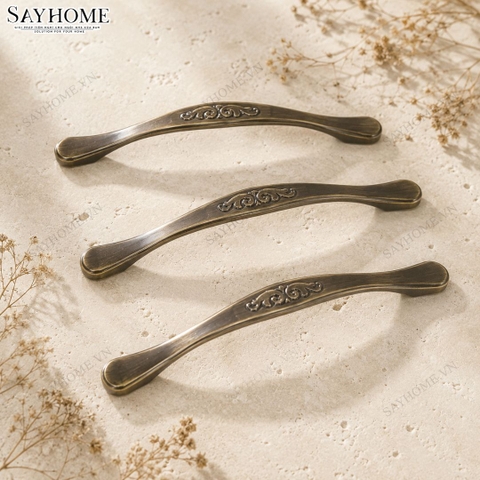 Tay nắm tủ tân cổ điển vintage màu đồng đen SH9320