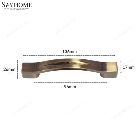 Tay nắm tủ tân cổ điển vintage màu đồng SH9327