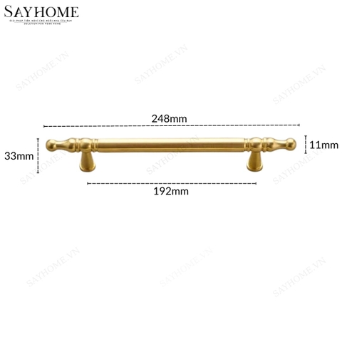 Tay nắm đũa tân cổ điển màu vàng gold SH9331