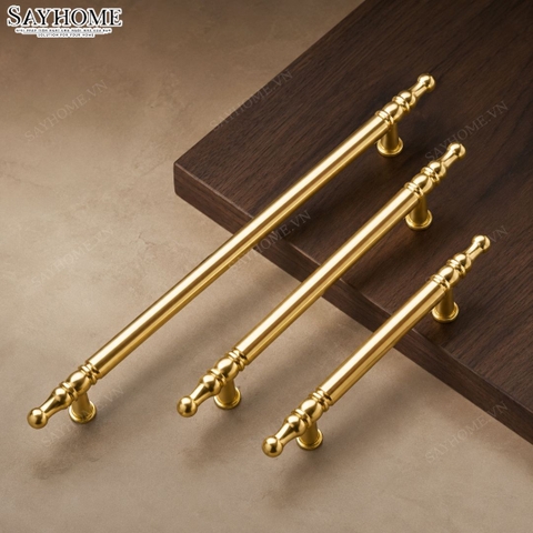 Tay nắm đũa tân cổ điển màu vàng gold SH9331