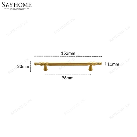 Tay nắm đũa tân cổ điển màu vàng gold SH9331