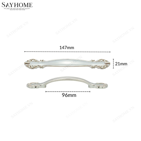 Tay nắm tủ tân cổ điển Vintage màu trắng ngọc viền vàng SH9393 tại thành phố Hồ Chí Minh