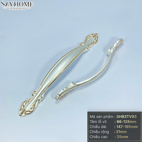 Tay nắm tủ tân cổ điển Vintage màu trắng ngọc viền vàng SH93TV93 tại thành phố Hồ Chí Minh