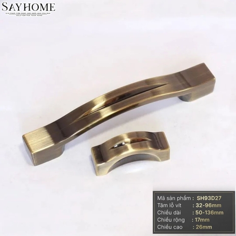 Tay nắm tủ tân cổ điển vintage màu đồng SH93D27 tại thành phố Hồ Chí Minh