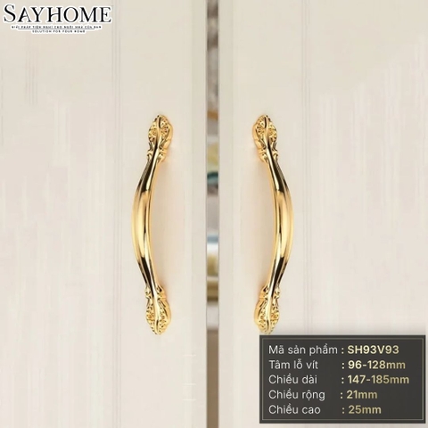 Tay nắm tủ tân cổ điển Vintage màu vàng gold SH93V93 tại thành phố Hồ Chí Minh