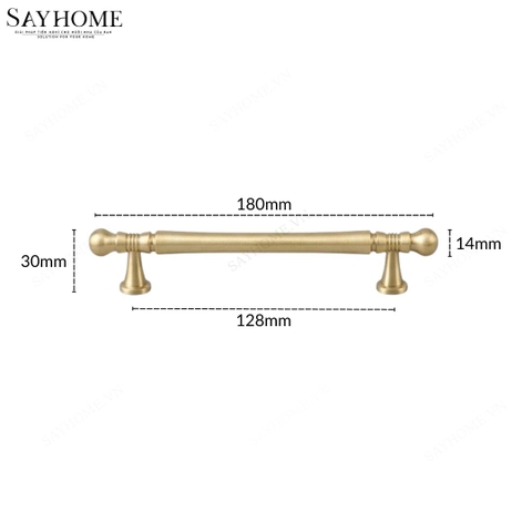 Tay nắm tủ tân cổ điển Vintage màu vàng gold SH9880