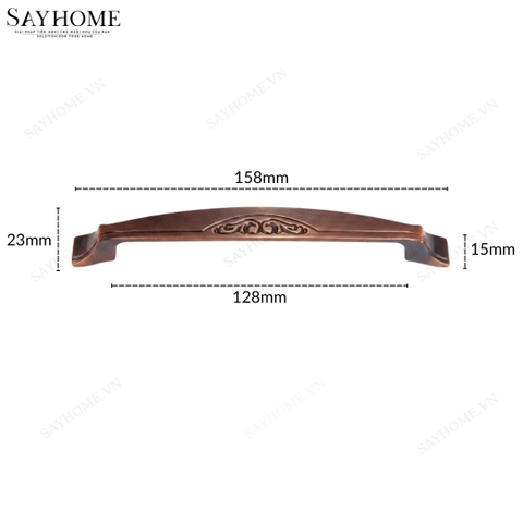 Tay nắm tủ tân cổ điển màu đồng SH9908