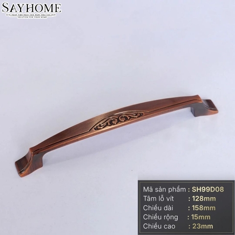 Tay nắm tủ tân cổ điển màu đồng SH99D08 tại thành phố Hồ Chí Minh