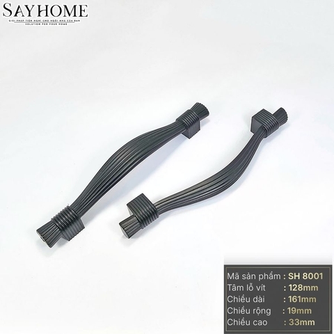 Tay nắm tủ tân cổ điển màu đen SH8001